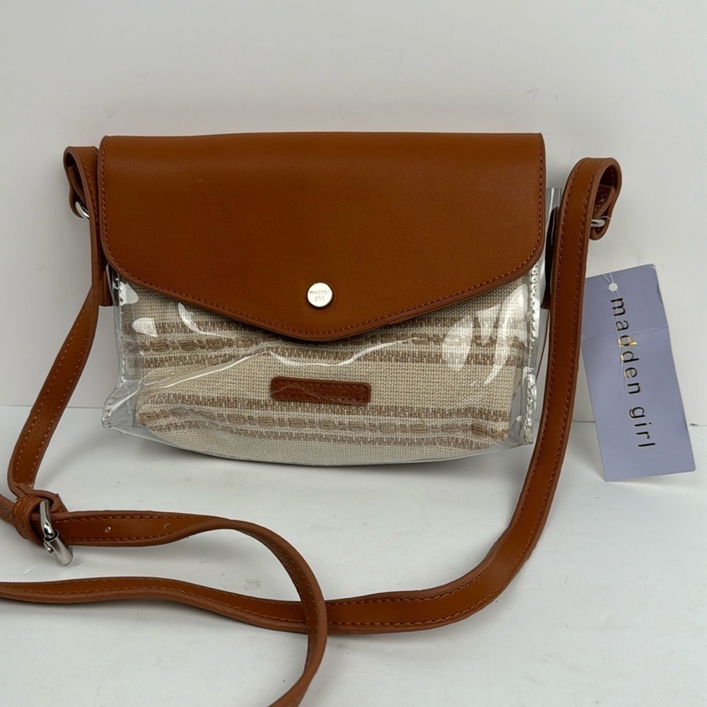 madden girl shoulder crossbody bag Cognac
